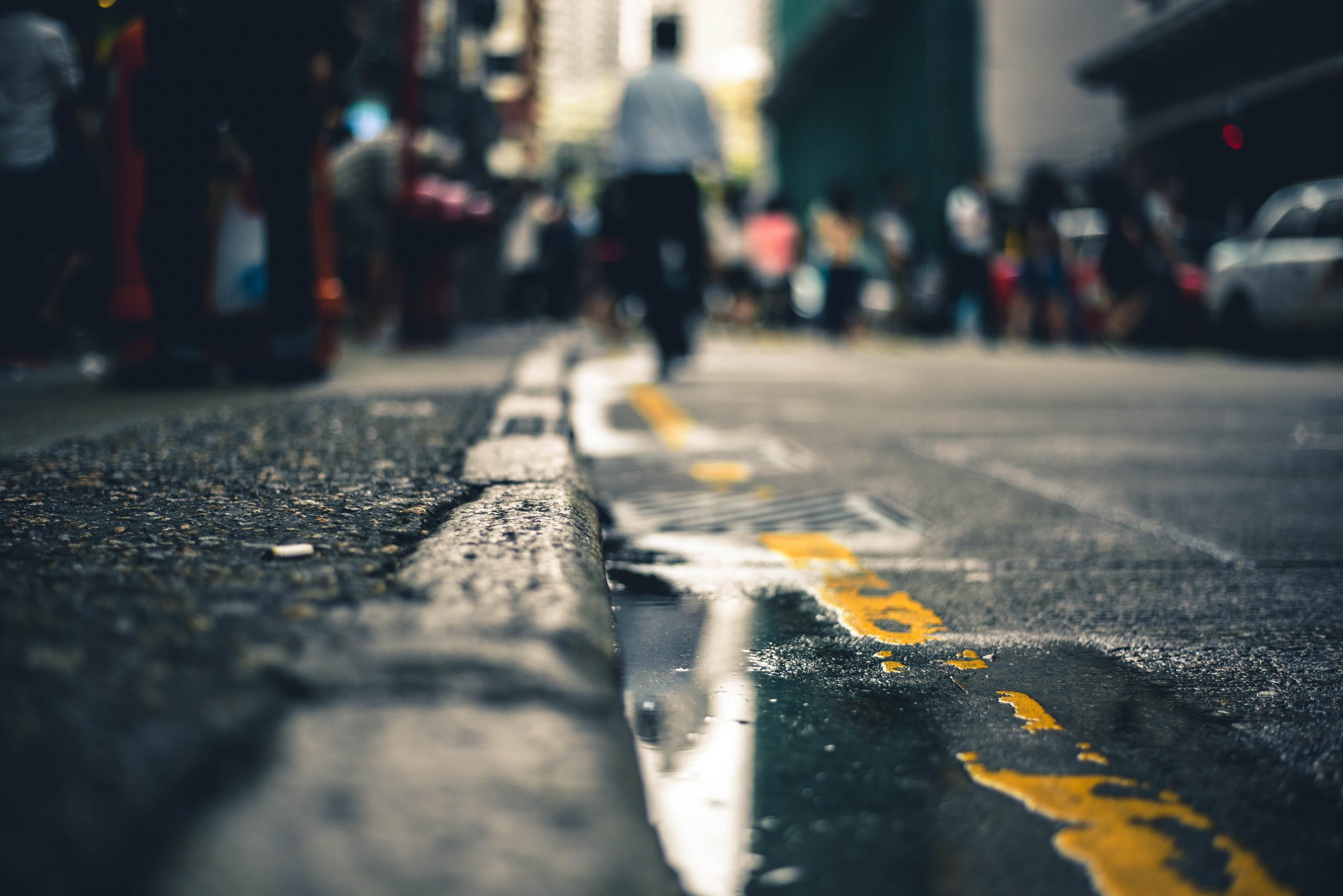 Mong Kok city sidewalk